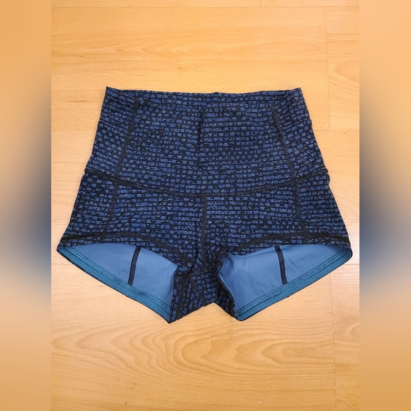 Lululemon Wunder Short 2" (Full-On Luxtreme) Shatter Weave Desert Teal Alberta L - Picture 3 of 15
